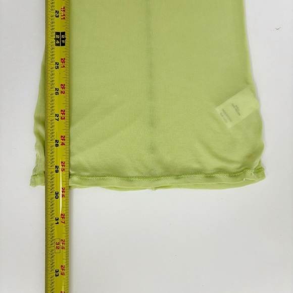 GRLFRND Long Sleeve Mesh Tee in Electric Lime Size XS - Picture 12 of 12